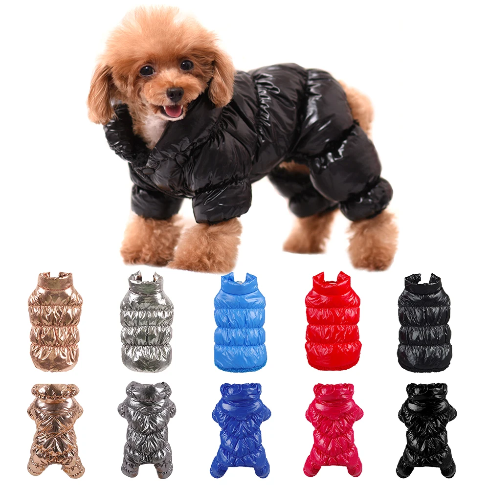 Designer Small Dog Clothes for Small Large Dogs Thicken Plush Waterproof Winter Dog Clothes Jacket Coat 2021 York Chihuahua Pug