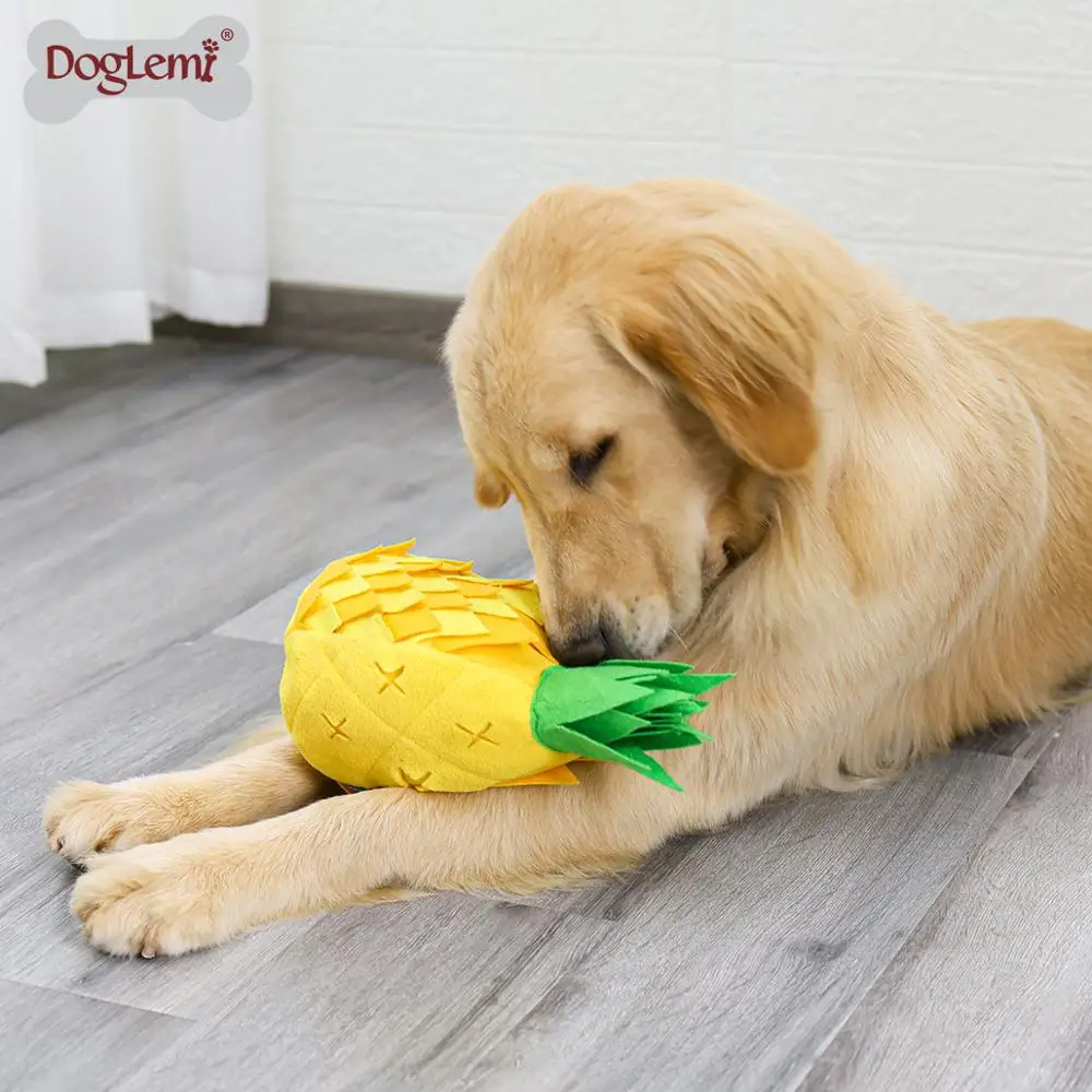 Pet Toys Dog Sniffing Pineapple Pet Training Blanket Puzzle Toys Sniffing Training Pad Activity Blanket Feeding Dog Stuff