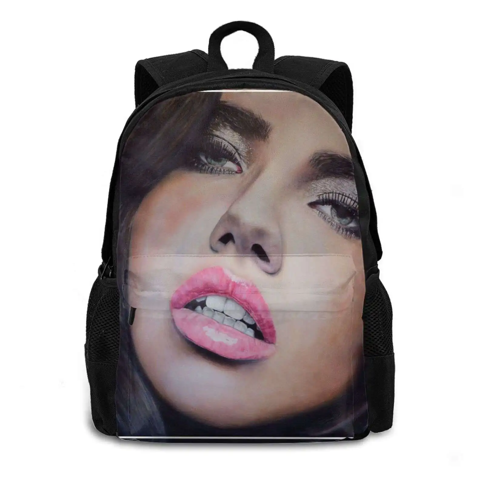 Adriana Lima Portrait Oil Painting Teen College Student Backpack Laptop Travel Bags Portrait Models Womens Sexy Brazilian