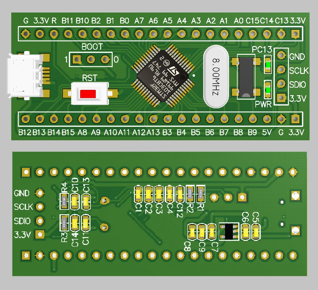 New STM32F103CBT6 Core Board Large Capacity New Product STM32F103 Minimum System Arm Development Board