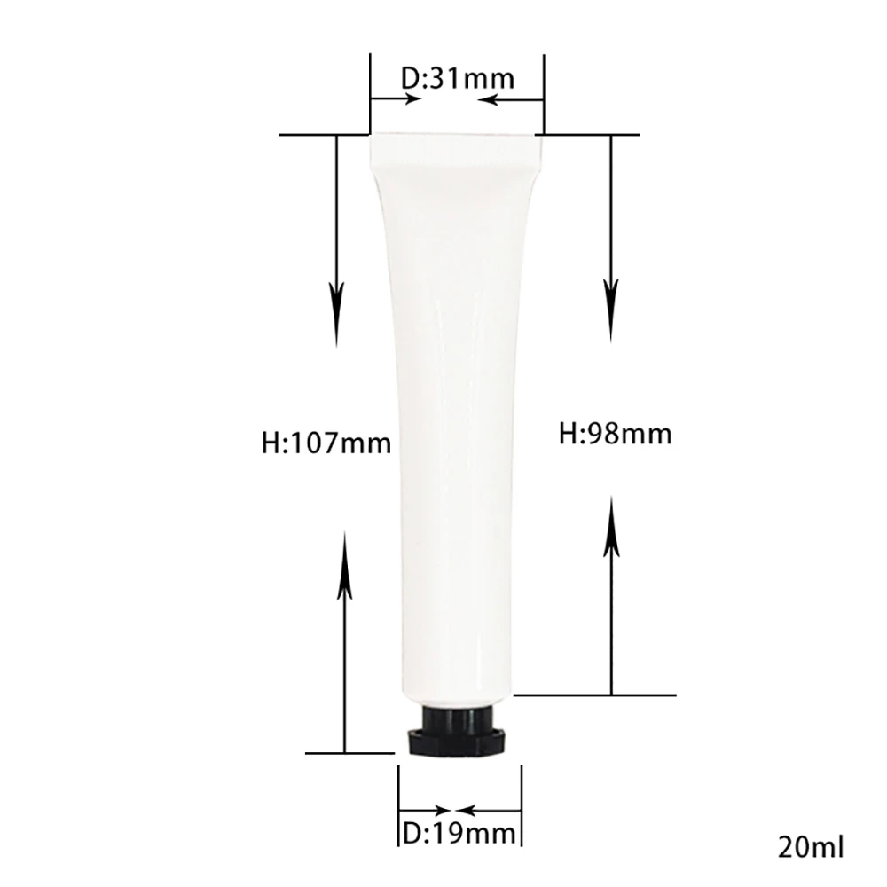 

20g soft tube packaging empty plastic eye cream tube cosmetic refillable portable bottles