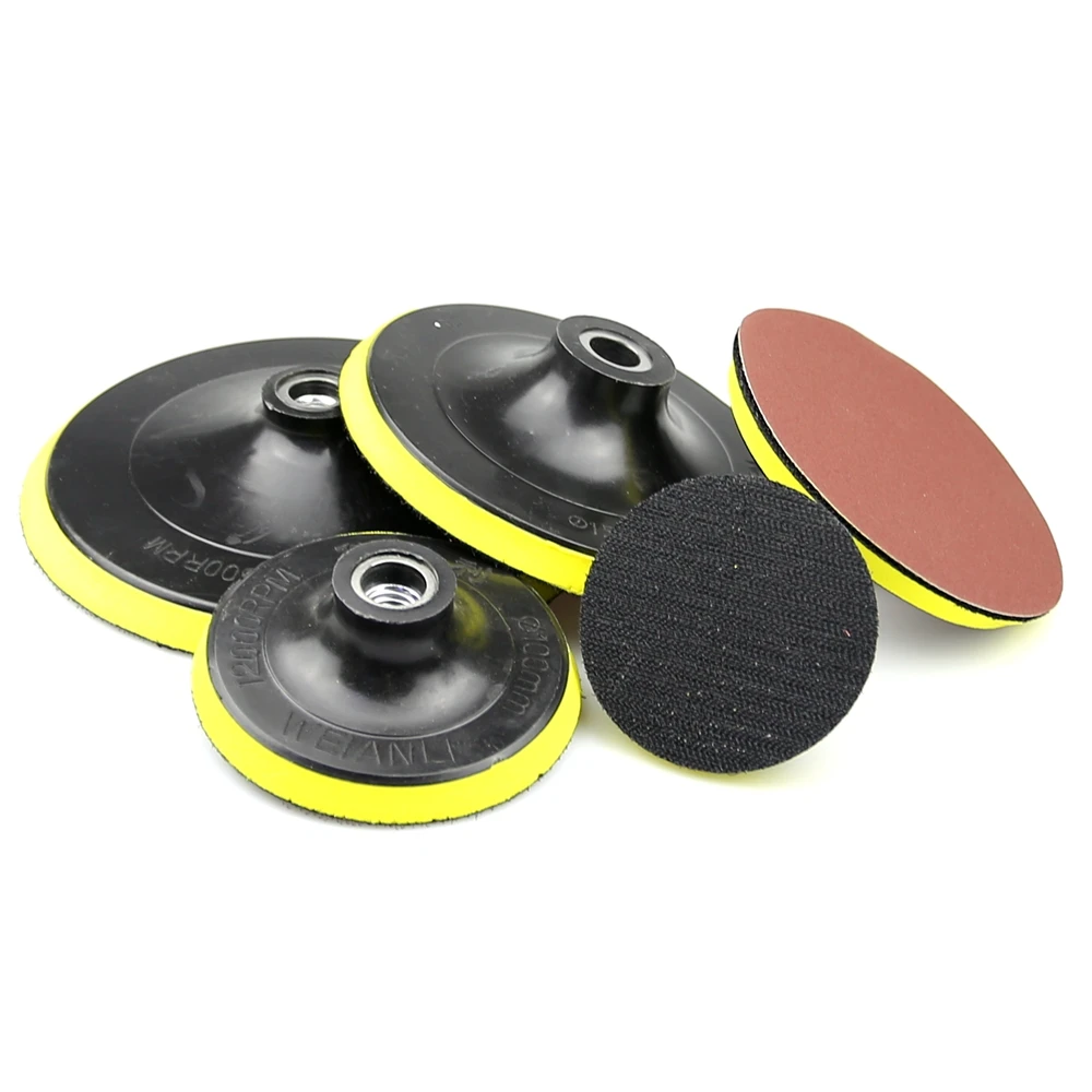 Almofada de lixamento de broca, 1 peça de suporte traseiro m14 + 1 peça de haste de conector m14