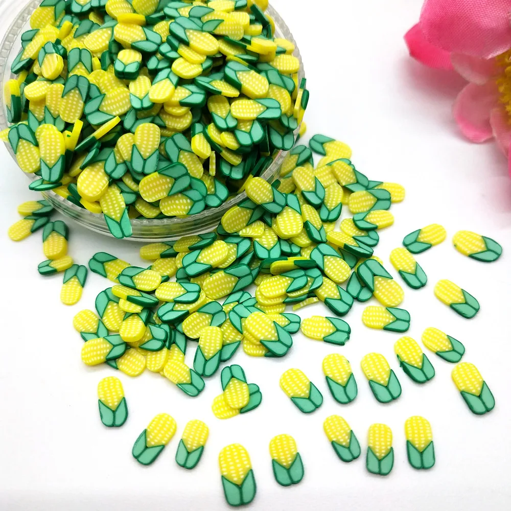 20g Corn Cob Polymer Clays for DIY Crafts Plastic Klei Mud Particles Nail Art Decoration Nails Tips Manicure Accessories