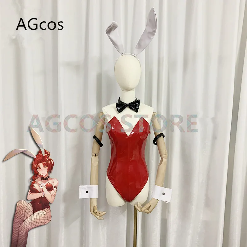 AGCOS Customsized Honkai Impact 3 Murata Himeko Bunny Girl Cosplay Costume Jumpsuits Woman Sexy Cosplay