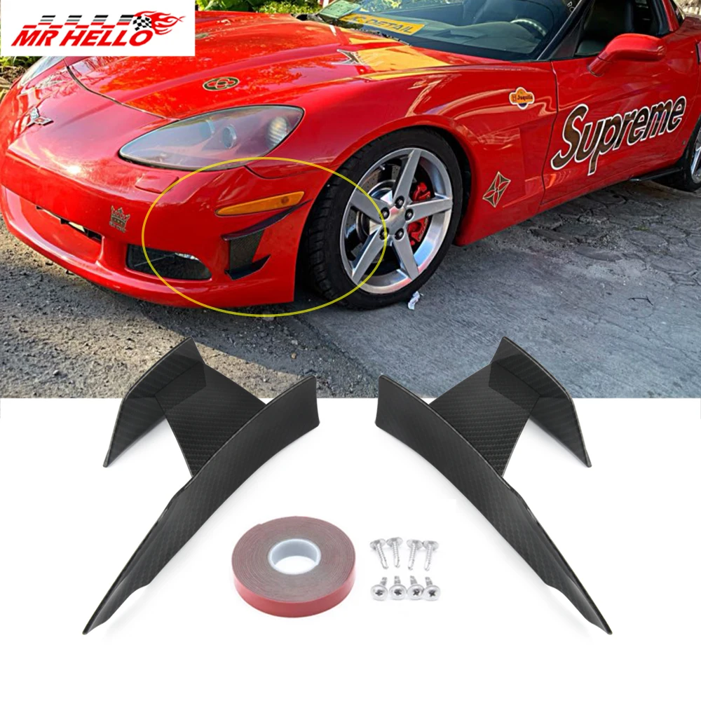 

Car Front Bumper Lip Diffuser Splitter Fins Body Spoiler Canards Chin Car Tuning For BMW 4/3 Series F80 F82 F83 M3 M4 2015-19