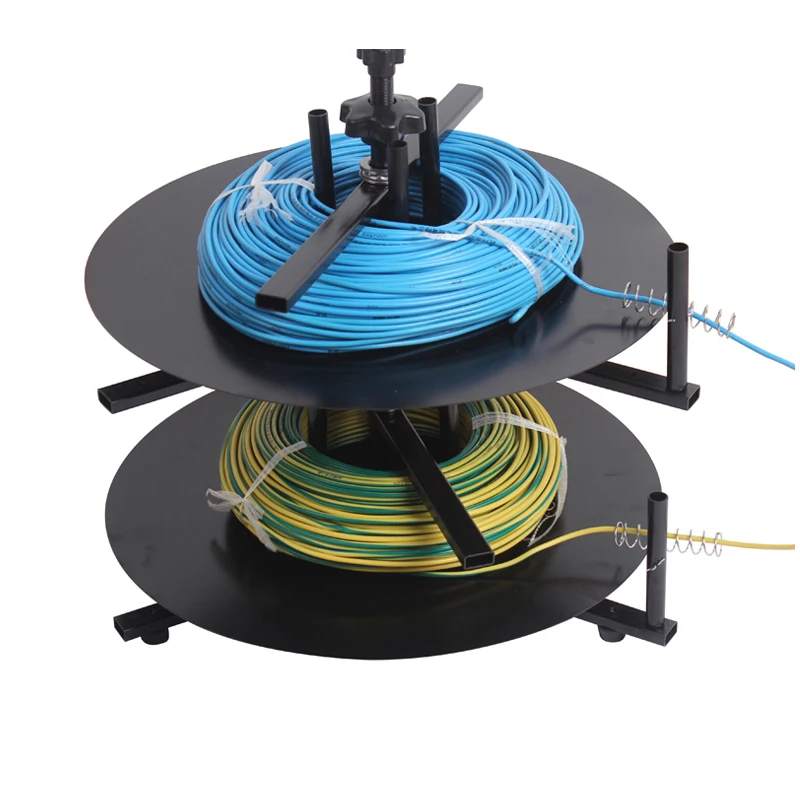 1 to 4 Layer Rotary Wires Feeder Tools Cable Coil Feeding Machine Cable Rotating Disc for Wires Stripping Cutting Machine