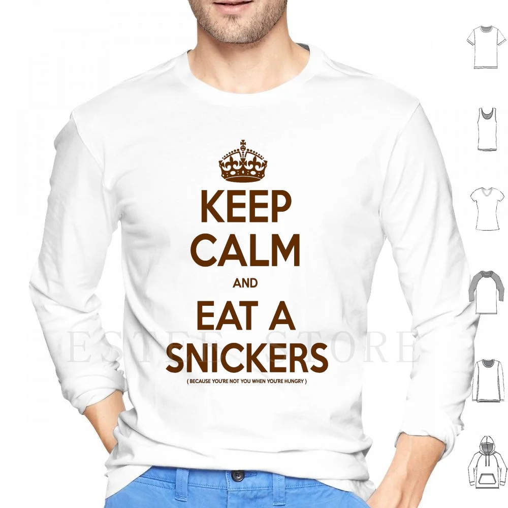 Hoodie Long Sleeve Keep Calm Have Keep Calm Bar Brown Candy Bar Crown Meme Royal Funny Hilarious