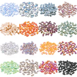 60pcs/lot 4x8mm Flat Oval Austrian AB Clear Crystal Bead Waterdrop Glass Loose Beads For Jewelry Making Finding Bracelet Pendant