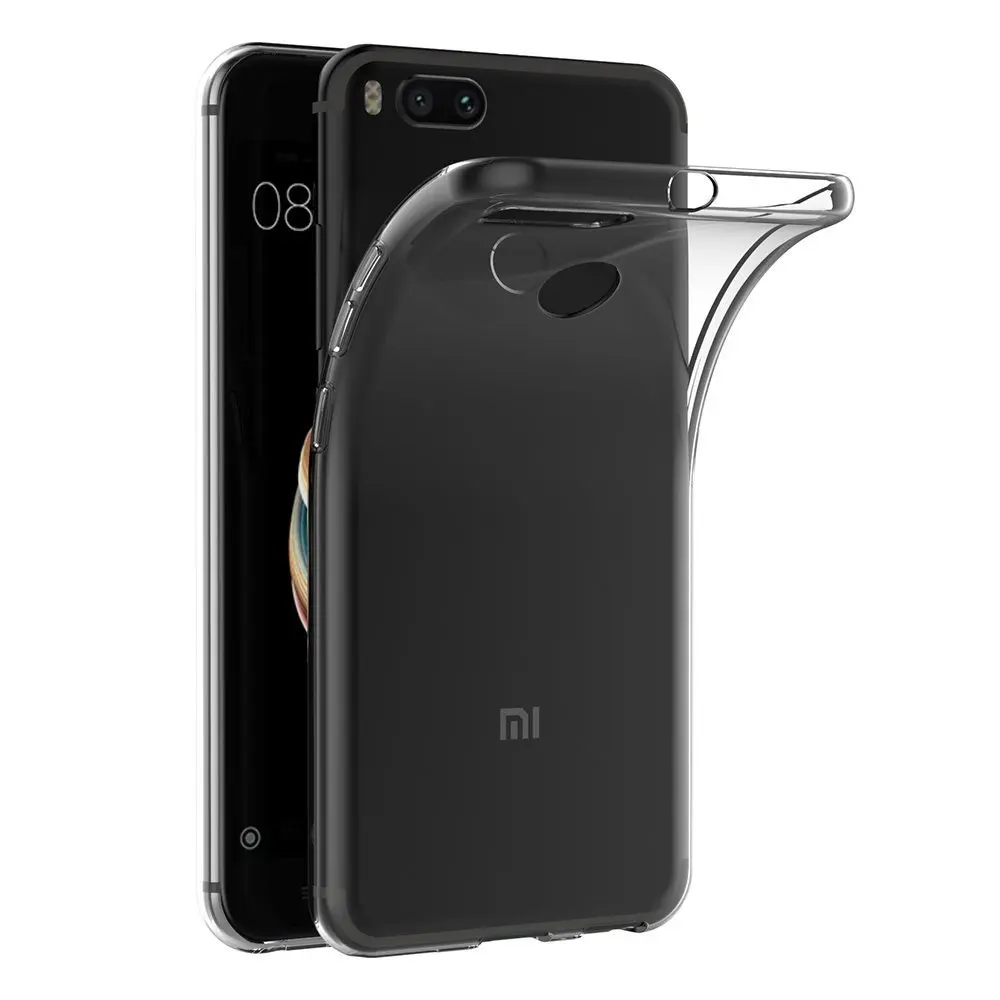 Transparent Silicone Cover Cases for Xiaomi Mi A1 5X Soft TPU Mobile Phone Back Armor MiA1 Mi5X 360 Shockproof Clear Housing Gel