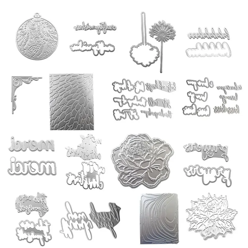 Dandelion Metal Cutting Dies And Corresponding Hot Foil Plate For Scrapbooking Craft Die Cut Card Making Embossing Stencil Photo