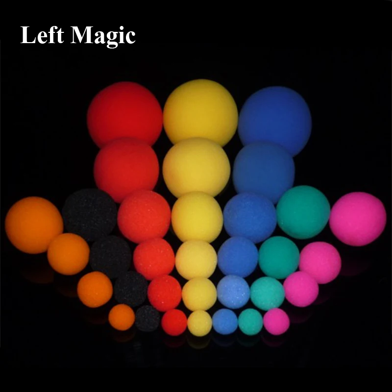 5 PCS 6cm Finger Schwamm Ball (Rot Gelb Blau) magie Tricks Klassische Magier Illusion Komödie Close-Up Bühne Card Magic Acces