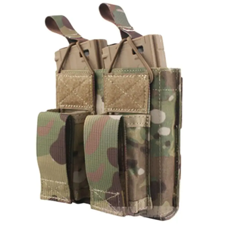 Emersongear Tactical Double Open Top 556 Rifle Pistol Modular Magazine Pouch MOLLE PALS Mag Bag Holster Wargame Airsoft Hunting