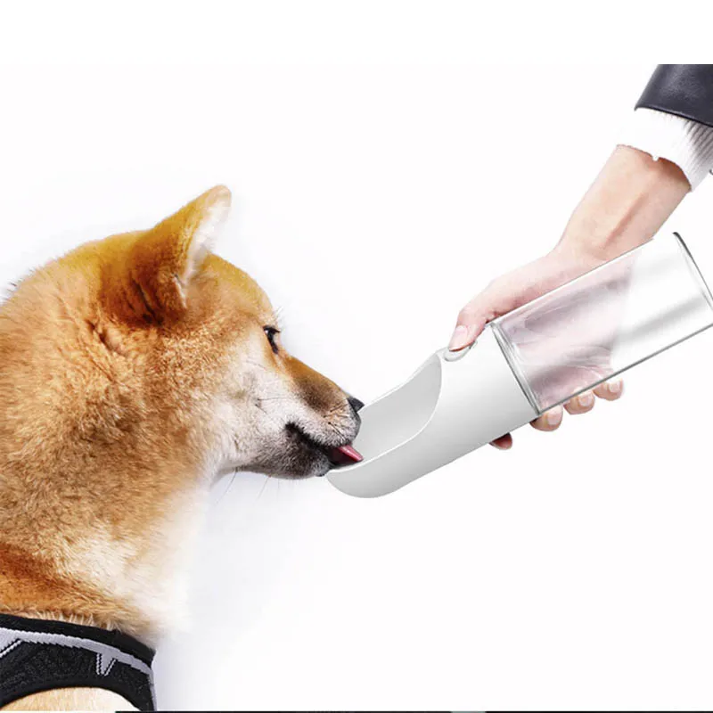 Xiaomi-Youpin Transparente Portátil Pet Water Cup, Outdoor Cat and Dog Water Dispenser, Acompanhando Cup