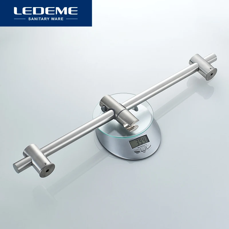 LEDEME Shower Rod Lifter Pipe Stainless Steel Lifting Frame Adjustable Head Holder L78001-3