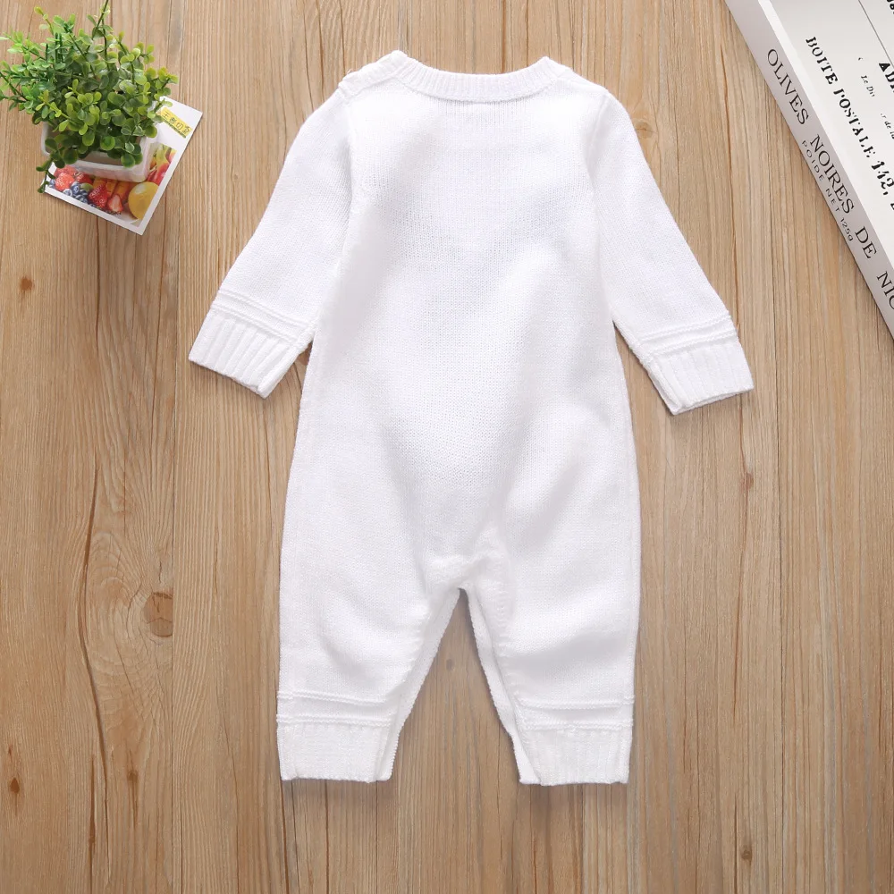 Infant Baby Girl Newborn Baby Clothing Set Cute Wool Ball Knitted Autumn Winter Romper Boys Girls Jumpsuit Outfit Clothes 0-24M