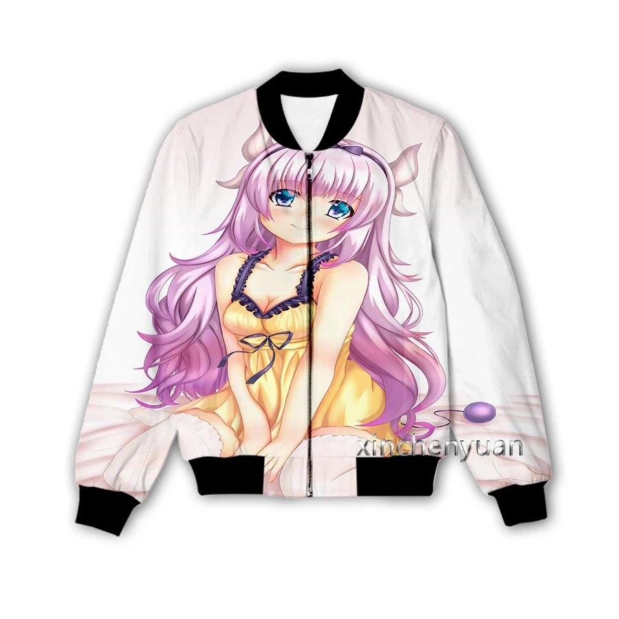 Phechion 3D Printed  Miss Kobayashi‘s Dragon Maid  Casual Jacket Fashion Streetwear Men Loose Sporting Jacket & Coat M21