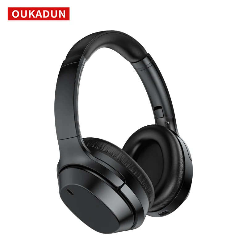 

OUKADUN Bluetooth 5.0 Headset with Active Noise Cancellation Wireless Headset, 55 Hours of Playback Time