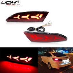 2Pcs LED Bumper Reflector Lights For Ford Focus 3 2011-2014 Sedan Hatchback Function as Tail,Brake & Rear Fog Lamps,Turn Light