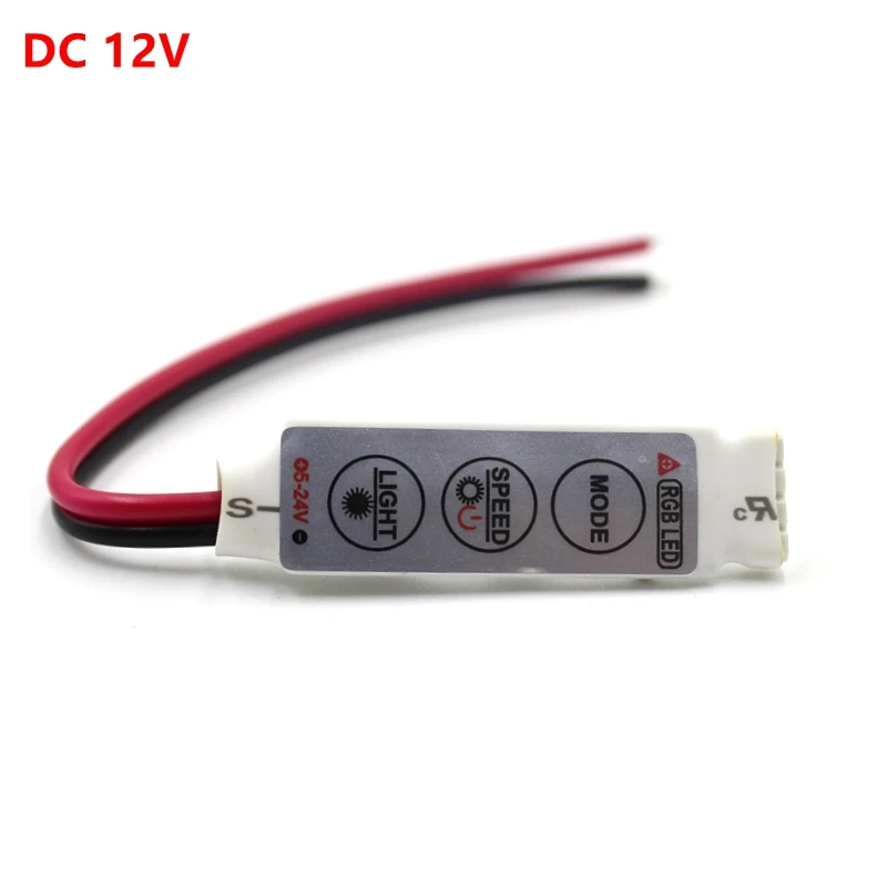 DC 12V 12A 3Keys Mini LED RGB Controller Dimmer Driver For RGB 5050/3528/2835/5730/5630/3014 SMD LED Strip Lights