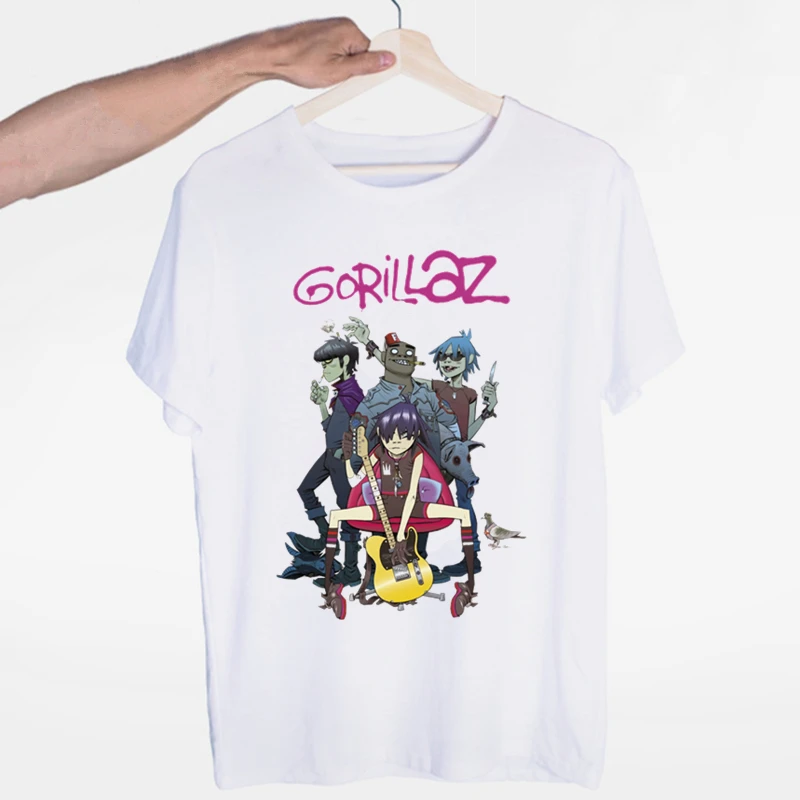 Gorillaz Rock Band ChakaKhan Noodle Murdoc Russel Female T-shirt O-Neck Short Sleeves Summer Casual Fashion Women Tshirt