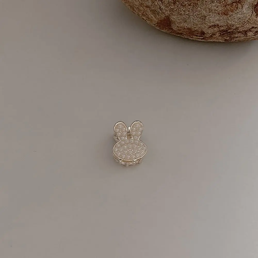 Geometric Retro Minimalist Style Alloy Pearl Love Heart Women Hairpin Bow Hair Claw Hair Accessories Small Crab Clip