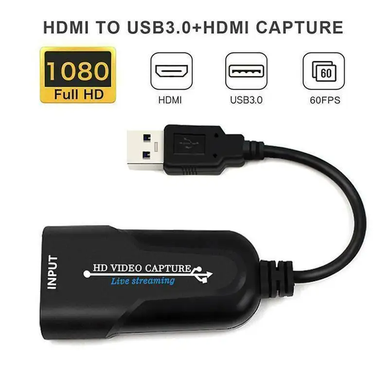 

Карта видеозахвата, 1080P, 4K HDMI, USB 3,0, для игр, аудио, видео, потоковых трансляций