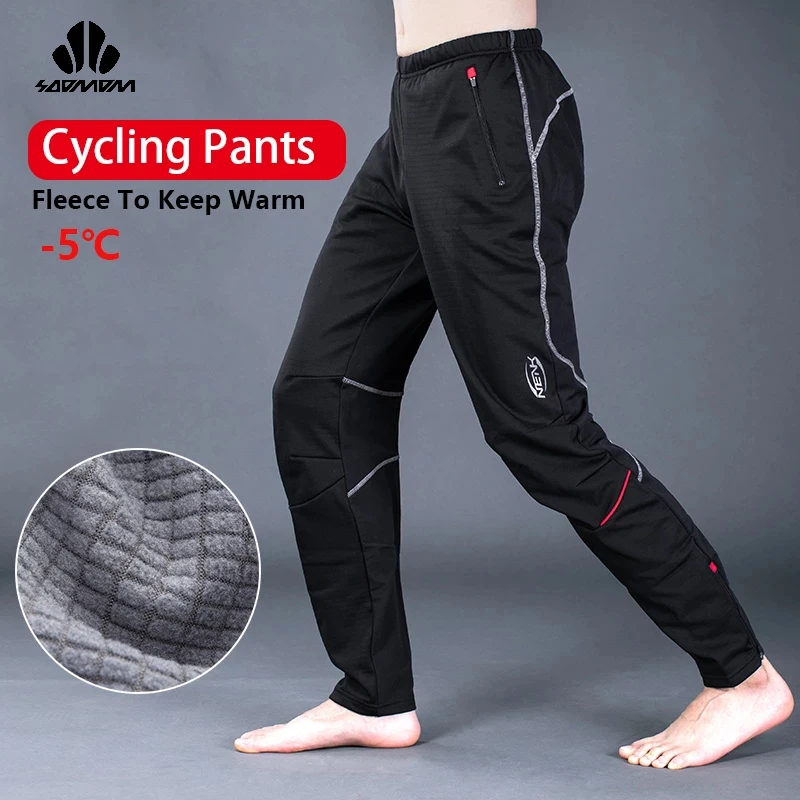 SOBIKE Winter Bike Long Pants Men Women MTB Road Warm Trousers Windproof Waterproof Cycling Bottoms Pants Outdoor Sports Clothes