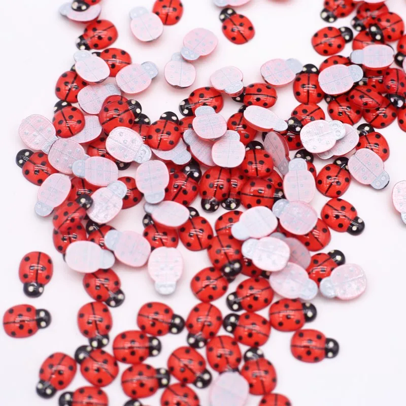 30 sztuk Red Beetle żywica mieszkanie powrót łatka rękodzieła Wedding Party Decoration album do wklejania DIY biżuteria akcesoria odzieżowe