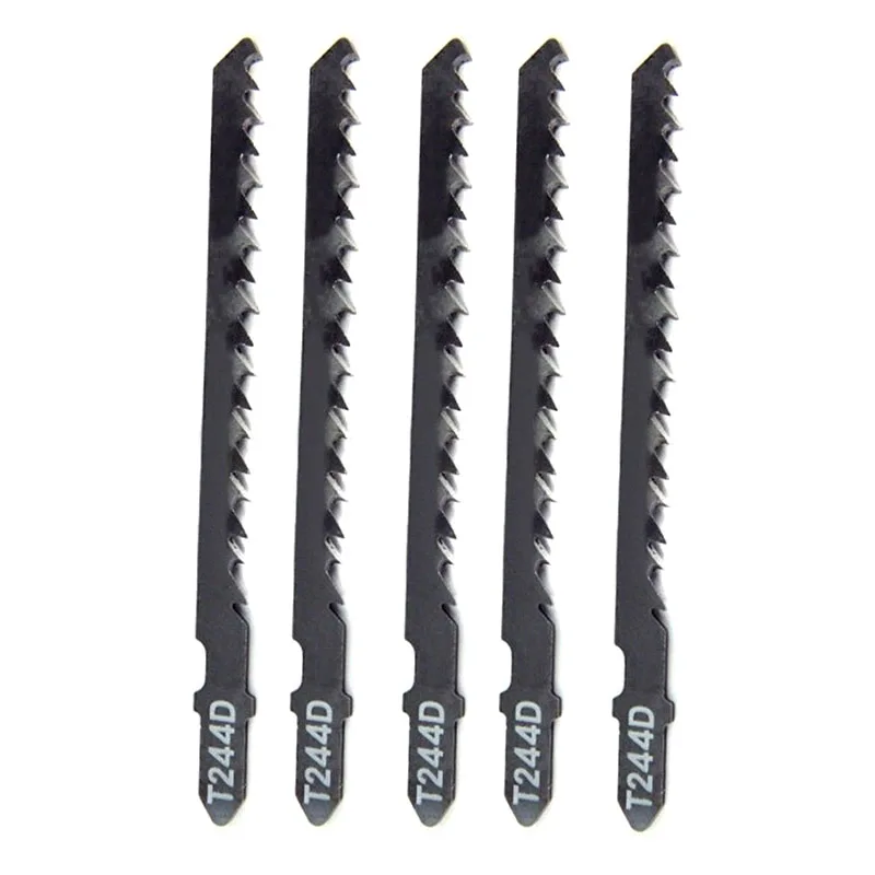 SMARLAN 5pcs Jigsaw Blade Jigsaw Blades Set Metal Wood Assorted Blades Woodworking T144D/T244D/T127D/T111C Power Tool Saw Blade