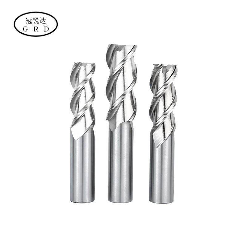 3 slot milling cutters 1mm~20mm 4mm 6mm 8mm 12mm CNC machine tool lathe chrome containing metal 3 flute milling cutters 1.5mm