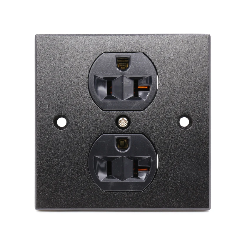 High performance 1x US AC Power Receptacle Wall Outlet Red Copper Socket HIFI Duplex Plate