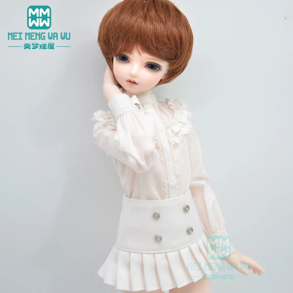 BJD doll clothes fits 43-45cm 1/4 MSD SD fashion British style pleated skirt stockings, leather shoes