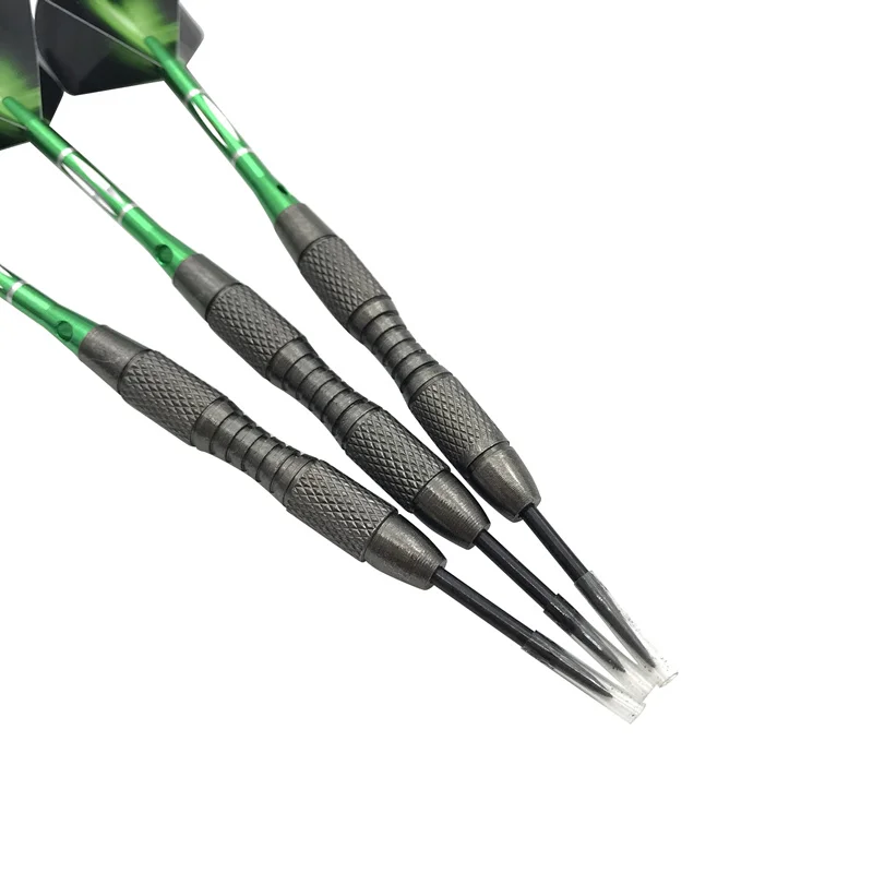 Professional Hard Darts 3Pcs High Quality 20g Steel Tip Darts Tungsten Steel Barrel Green Aluminum Dart Shafts Flights Dardos