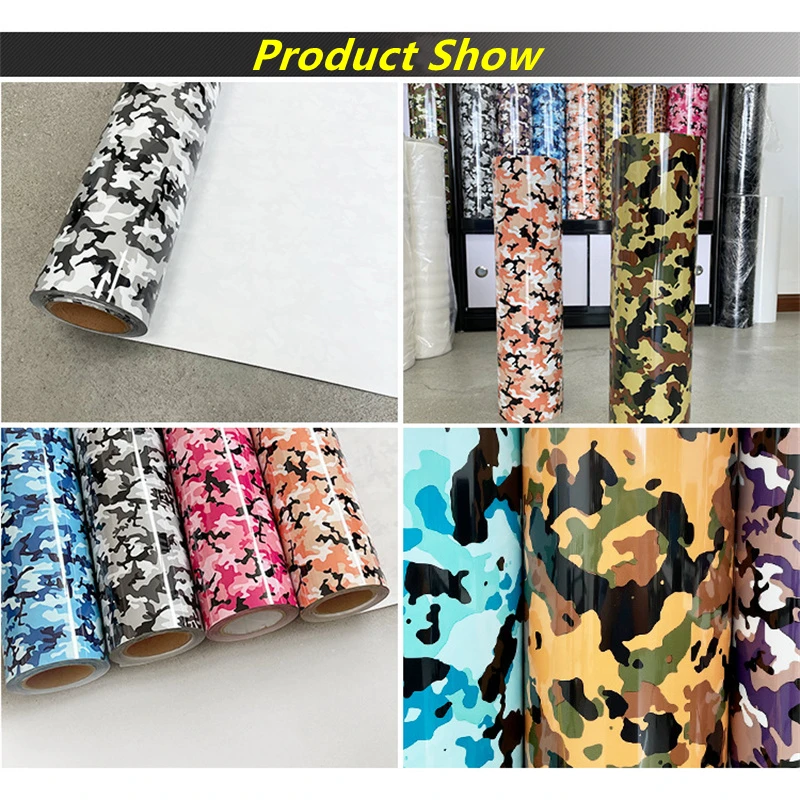 Freeshipping PU Heat Transfer Camouflage HTV Press Pattern Vinyl Self Cutting Transfer Lettering Film For Hats Clothing Tshirt