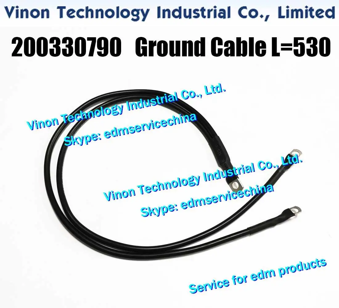 200330790 edm Ground Cable L=530mm for ROBOFIL 100 Charmille 330.790, 200.330.790, C330790, 24.54.125 EDM Grounding Cable