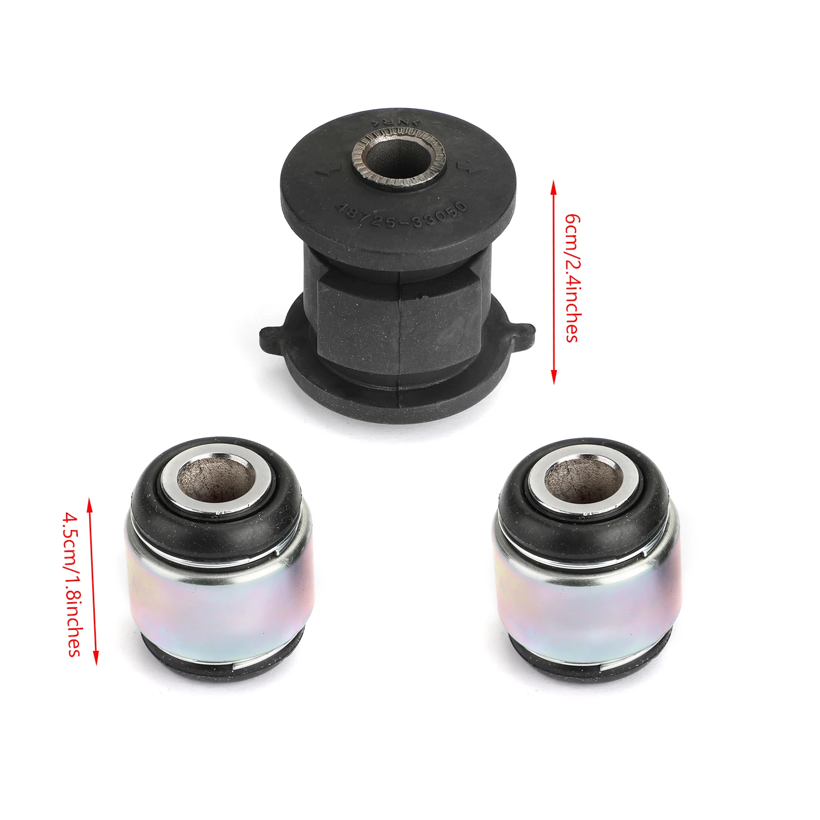 Areyourshop 3Pcs Rear Arm Assembly Knuckle Bushing for Toyota Highlander Camry Avalon 48725-33050 42210-20010 Bushing Car Parts