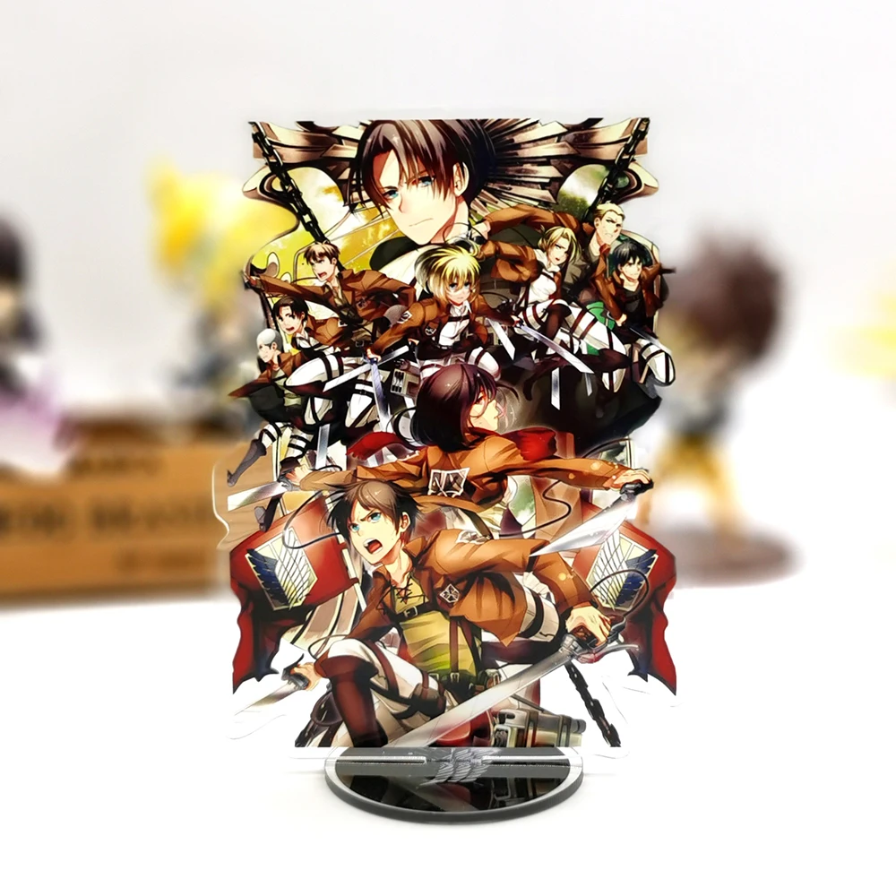 Shingeki no Kyojin Attack on Titan Mikasa Eren Armin Levi Erwin acrylic standee figurines desk decoration cake topper anime