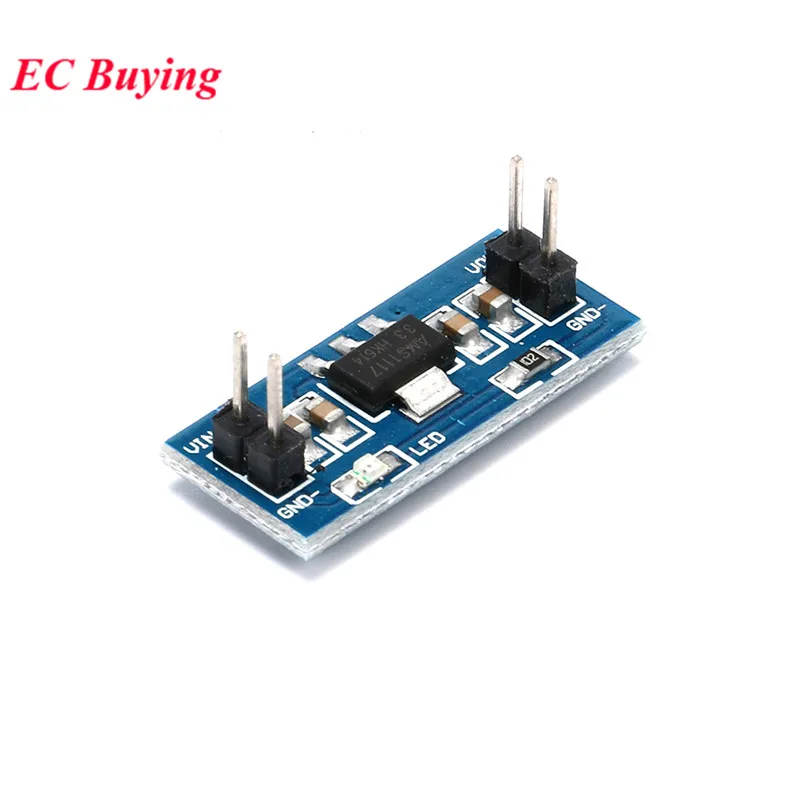 10Pcs/1pc LM1117 AMS1117 4.5-7V to 1.2V 1.5V 1.8V 2.5V 3.3V 5V DC-DC ADJ Adjustable Step down Buck Power Module DC Jack Switch
