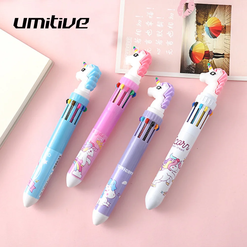 Umitive 1Pcs Cute Cartoon Gel Pen Retractable Roller Ball Writing Pen School Office Stationery Supplies