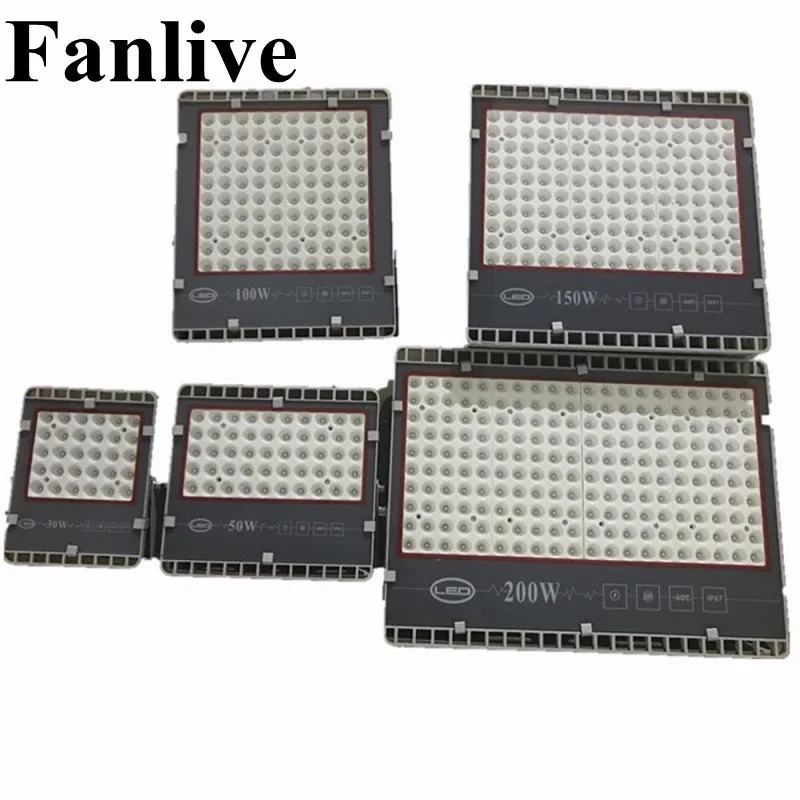 4PCS New Led Floodlight 30W 50W 100W 150W 200W AC 85-265V Projector Reflector Wall Lamp Waterproof Spotlight Outdoor Lighting