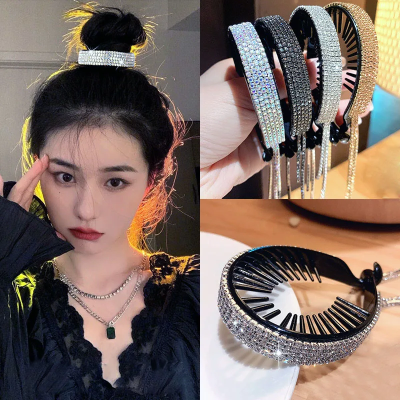 

Fashion Rhinestone Hair Scrunchies Hair tie Woman Ponytail Hair clip Hair Claw Trend Hair Accessories Headdress For Hair