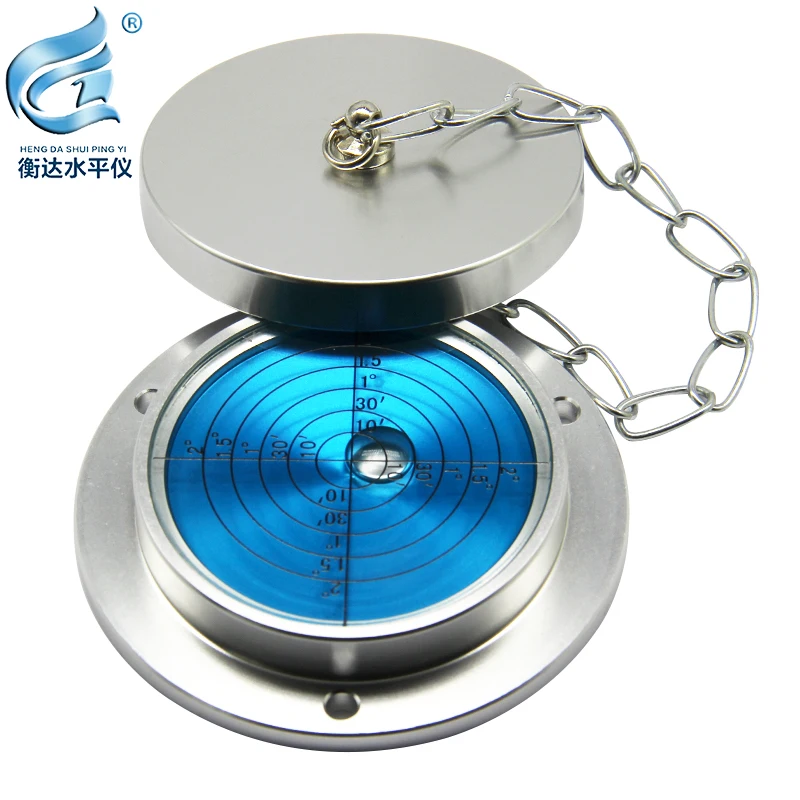 Grúa luminosa de Metal, Burbuja de nivel mecánico de industria pesada, visión nocturna Circular, viales universales de nivel de burbuja