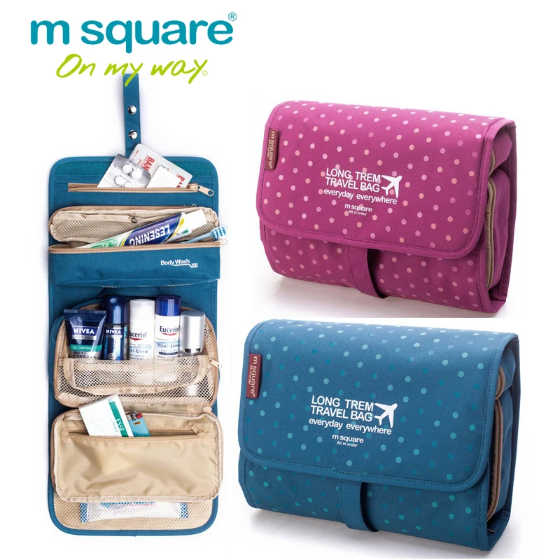 M Square-bolsas de viaje multifunción, bolsa de cosméticos, organizador de lavado, bolsa de almacenamiento, accesorios de viaje impermeables