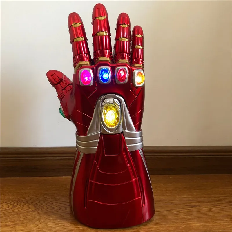 LED Light Stone Cosplay luvas, Tony Stark super-herói adereços, PVC, 1:1