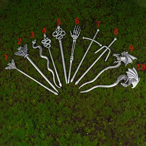 Hexenhaarstange Eintopfschwert Haarnadel Drachenschädel Accessoires Magic heidnische Haarschmuck Hauptverkaufshexe - №6