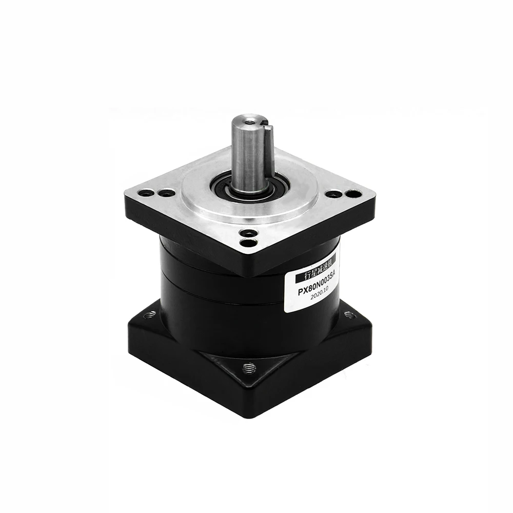 Planetary reducer PX80 suit for Nema32 80 servo motor ratio 10 12 16 20 24 30  input hole 19mm 6mm key output 16mm with 5mm key