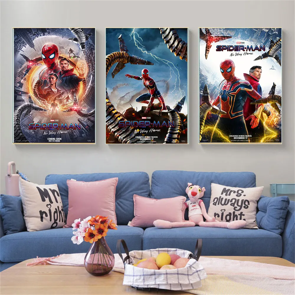 Marvel Spider-Man No Way Home New Movie Poster Prints Canvas Paintings Spiderman Wall Art Picture Best Gift Room Home Decoration