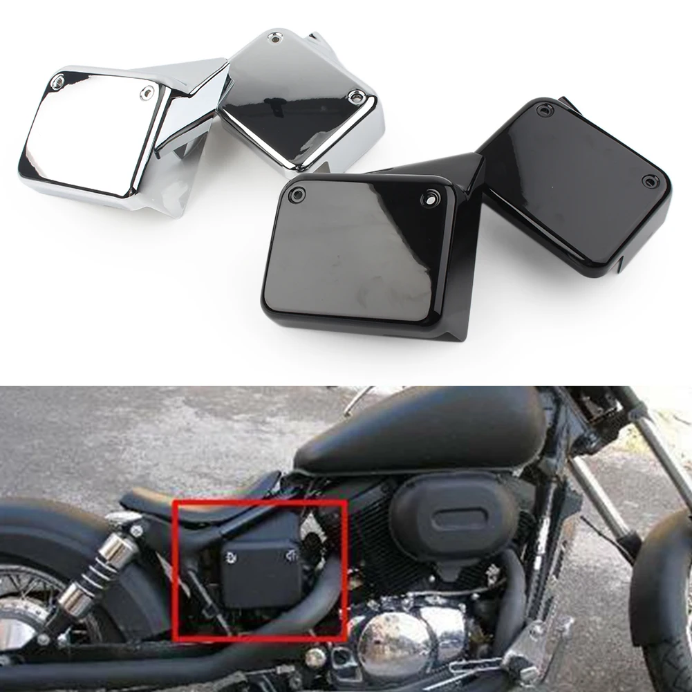 

Motorbike Side Battery Covers Guard for Honda Black Widow Shadow Spirit VT750 DC 2000-2007 2008 2009 & Black Widow 2000-2007