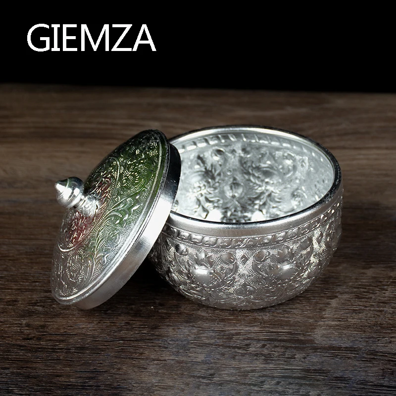 GIEMZA Bowling Accessories Pet Food Salad Bowl with Lids Dried Fruit Storage Hors D \'oeuvres Tom Yum Goong Metal Mixing Can