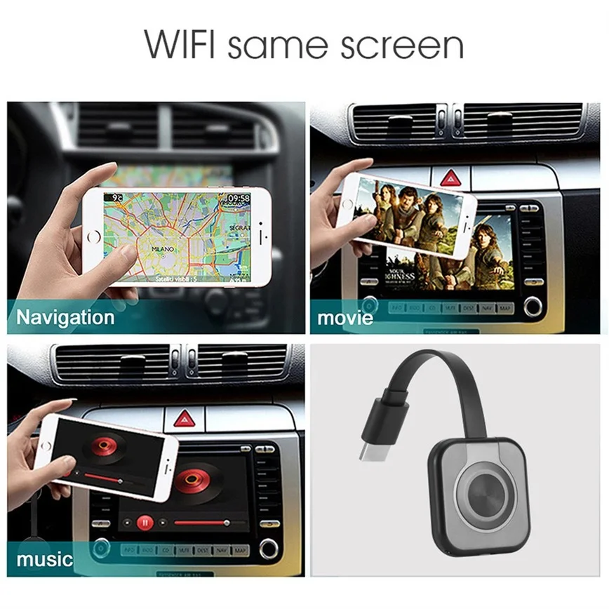 Grwibeou sem fio 1080p hdmi-compatível tv vara wi-fi display receptor para miracast tela espelho tv dongle suporte hdtv para ios